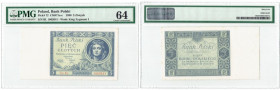 II RP, 5 złotych 1930 BL PMG 64