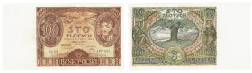 II RP, 100 złotych 1932 AN. - dodatkowe kreski na marginesie