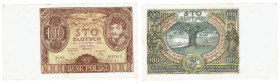 II RP, 100 złotych 1934 BH dodatkowy znak wodny X