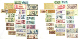 Chiny, Zestaw banknotów