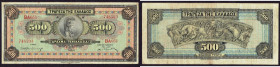 GRECJA, 500 DRACHMAI, 1932