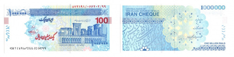 Iran, 1.000.000 rial 2010 Egzemplarz w emisyjnym stanie zachowania.

Grade: UN...