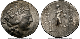 EASTERN EUROPE. Lower Danube. Uncertain Celtic Tribe. Ca. 2nd-1st centuries BC. AR tetradrachm (29mm, 11h). NGC Choice VF, bent, test cut. Imitating T...