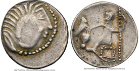 EASTERN EUROPE. Lower Danube. Uncertain Celtic Tribe. Ca. 2nd-1st centuries BC. AR drachm (19mm, 10h). NGC VF. Imitating Alexander III or Philip III o...
