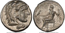 MACEDONIAN KINGDOM. Alexander III the Great (336-323 BC). AR tetradrachm (25mm, 17.16 gm, 11h). NGC Choice XF 5/5 - 3/5, light marks. Late lifetime-ea...