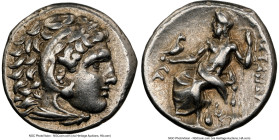 MACEDONIAN KINGDOM. Alexander III the Great (336-323 BC). AR drachm (17mm, 8h). NGC Choice VF. Early posthumous issue of Lampsacus, ca. 323-317 BC. He...