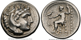 MACEDONIAN KINGDOM. Alexander III the Great (336-323 BC). AR drachm (17mm, 11h). NGC Choice Fine. Posthumous issue of Mylasa, ca. 310-300 BC. Head of ...