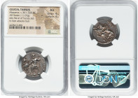 CILICIA. Tarsus. Mazaeus, as Satrap (ca. 361-328 BC). AR stater (21mm, 11.07 gm, 7h). NGC AU 4/5 - 4/5. B'LTRZ (Aramaic), Ba'altars seated left on bac...