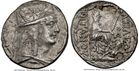 ARMENIAN KINGDOM. Tigranes II the Great (95-56 BC). AR tetradrachm (25mm, 15.57 gm, 1h). NGC AU 4/5 - 4/5. Tigranocerta, ca. 80-68 BC. Diademed, drape...