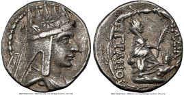 ARMENIAN KINGDOM. Tigranes II the Great (95-56 BC). AR tetradrachm (27mm, 15.76 gm, 12h). NGC Choice VF 4/5 - 4/5, flan flaws. Tigranocerta, ca. 80-68...