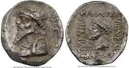 ELYMAIS KINGDOM. Kamnaskires V (ca. 54-32 BC). AR tetradrachm (21mm, 11h). NGC Choice XF. Seleucia ad Hedyphon. Diademed, draped bust of Kamnaskires V...