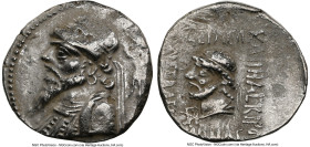 ELYMAIS KINGDOM. Kamnaskires V (ca. 54-32 BC). AR tetradrachm (26mm, 12h). NGC Choice VF. Seleucia ad Hedyphon. Diademed, draped bust of Kamnaskires V...
