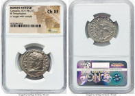 SYRIA. Antioch. Caracalla (AD 198-217). BI tetradrachm (27mm, 5h). NGC Choice XF. AD 215-217. ANTΩNЄIOC••CЄ•AYT K M A, laureate, draped, and cuirassed...