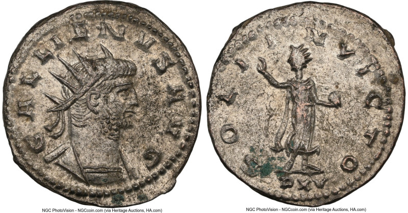 Gallienus, Sole Reign (AD 253-268). BI antoninianus (20mm, 6h). NGC MS, Silverin...