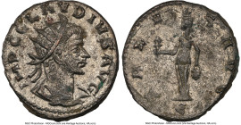 Claudius II (AD 268-270). BI antoninianus (19mm, 11h). NGC MS, Silvering. Antioch, 5th officina. IMP C CLAVDIVS AVG, radiate, draped bust of Claudius ...