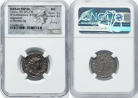 Tacitus (AD 275-276). BI antoninianus (22mm, 4.01 gm, 1h). NGC MS 5/5 - 4/5, Silvering. Lugdunum, 4th officina. IMP C M CL TACITVS P F AVG, radiate, d...