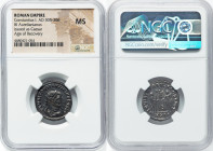 Constantius I, as Caesar (AD 305-306). BI antoninianus (23mm, 12h). NGC MS. Antioch, 6th officina, AD 293. FL VAL CONSTANTIVS NOB CAES, radiate, drape...