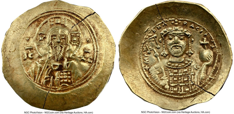 Michael VII Ducas (AD 1071-1078). AV/EL histamenon nomisma scyphate (27mm, 4.43 ...