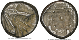 ANCIENT LOTS. Greek. Caria. Halicarnassus. Ca. 510-480 BC. Lot of three (3) AR hectes. NGC XF. Includes: Three AR hectes, head of ketos right / Design...