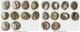 ANCIENT LOTS. Greek. Achaemenid Persia. Ca. 5th-4th century BC. Lot of ten (10) AR sigloi. VG-VF, countermarks, deposits. Includes: Ten AR sigloi, Per...