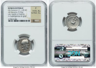 ANCIENT LOTS. Roman Republic. Lot of five (5) AR denarii. NGC Fine-VF, bankers marks. Includes: Five Roman Republican AR denarii, various moneyers and...