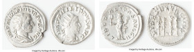 ANCIENT LOTS. Roman Imperial. Philip I (AD 244-249). Lot of two AR antoniniani. Choice XF-Choice AU. Includes: Two AR antoniniani of Philip I, differe...