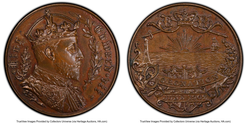 Edward VII bronzed Specimen "Coronation" Medal 1902 UNC Details (Tooled) PCGS, B...