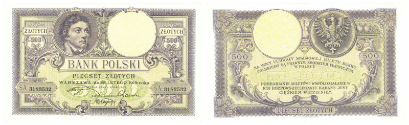 Polish banknotes 1794-1919
POLSKA / POLAND / POLEN / POLOGNE / POLSKO 

500 z...