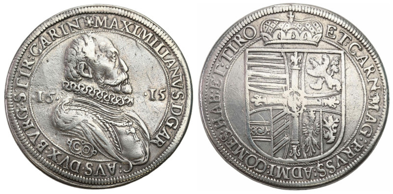 Austria
Austria. Maximilian III (1602-1618). Thaler 1615, Hall 

Aw.: Popiers...