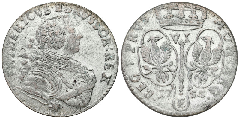 Germany
Germany, Prussia. Frederick II (17401786) Szstak 1755 E, Knigsberg 

...