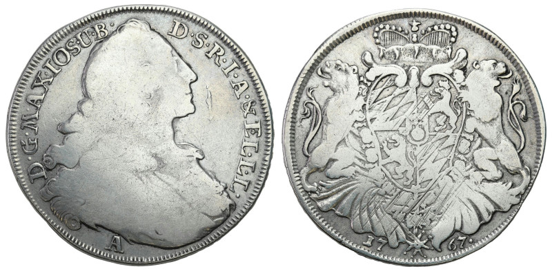 Germany
Germany, Bavaria. Maximilian III Joseph (1745-1777). Thaler 1767 A, Amb...