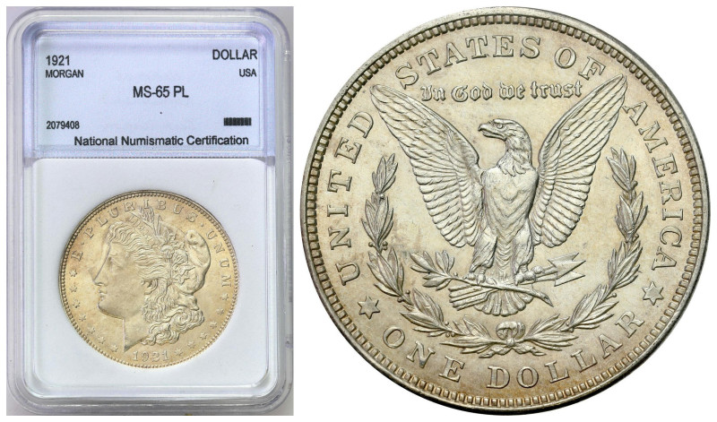 USA (United States of America)
USA. Dollar 1921 Morgan, Philadelphia NGC MS65 P...