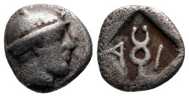 Thrace. Ainos circa 464-452 BC. Diobol AR