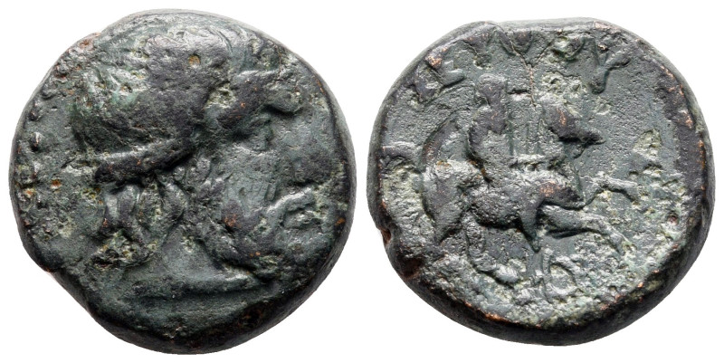 Kings of Thrace. Seuthes III 323-316 BC. 
Bronze Æ

19 mm, 8,44 g



Very...