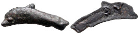Scythia. Olbia circa 437-410 BC. Cast dolphin Æ
