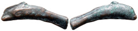 Scythia. Olbia circa 437-410 BC. Cast dolphin Æ