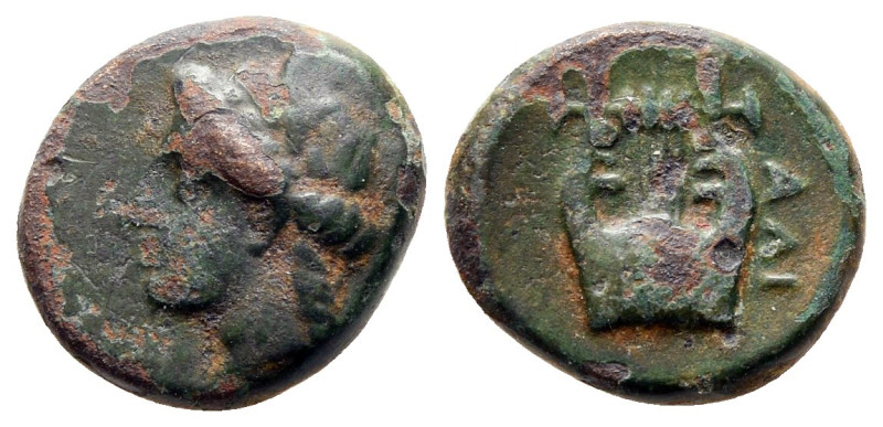 Caria. Halikarnassos circa 300 BC. 
Bronze Æ

12 mm, 1,71 g



Nearly Ver...