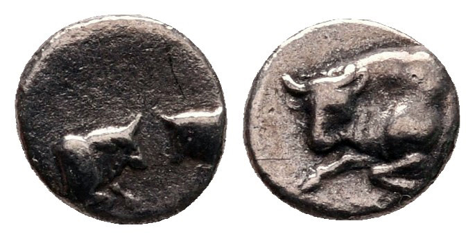 Cilicia. Uncertain mint circa 450-400 BC. 
Hemiobol AR

6 mm, 0,37 g



V...