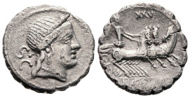 C. Naevius Balbus 79 BC. Rome. Serrate Denarius AR
