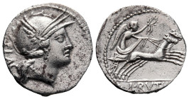 L. Rutilius Flaccus 77 BC. Rome. Denarius AR