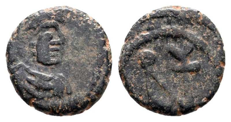 Anastasius I AD 491-518. Uncertain mint
Nummus Æ

9 mm, 0,66 g



Nearly ...