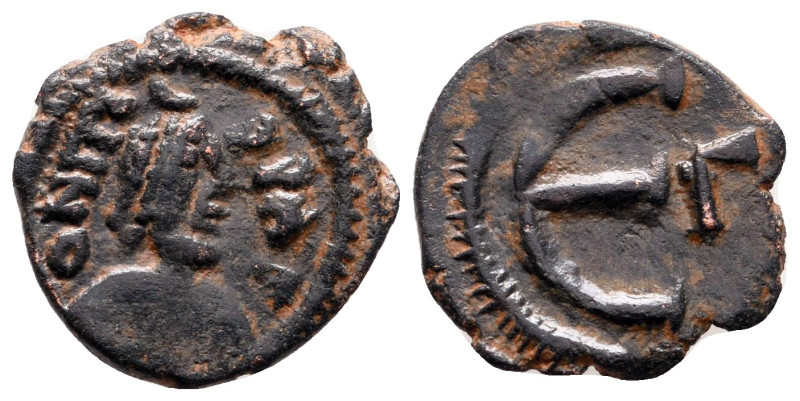 Maurice Tiberius AD 582-602. Constantinople
Pentanummium Æ

16 mm, 1,69 g

...