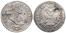 Austria. Leopold I of Habsburg AD 1657-1705. 3 Kreuzer AR