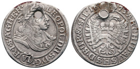 Austria. Leopold I of Habsburg AD 1657-1705. 6 Kreuzer AR