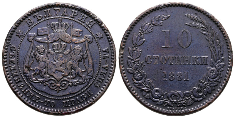 Bulgaria. AD 1881.
10 Stotinki

30 mm, 9,47 g



Very Fine