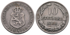 Bulgaria.  AD 1888. 10 Stotinki