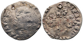 France. Uncertain mint.  AD 1574-1610. Henri III or IV. Demi-Franc AR