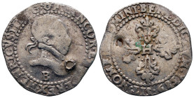 France. Rouen. Henri III AD 1574-1589. Demi-Franc AR