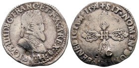 France. Aix-en-Provence. Henri IV AD 1589-1610. Demi-Franc AR