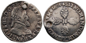 France. Toulouse. Henri IV AD 1589-1610. Demi-Franc AR